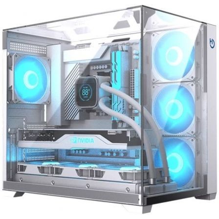 Caja Gaming Semitorre Hiditec SKY Blanca