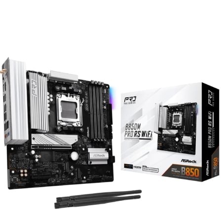 Placa Base Asrock B850M Pro RS WiFi DDR5 PCIe 5.0 Socket AM5 Micro ATX