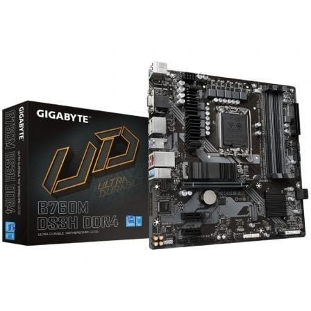 Placa Base Gigabyte B760M DS3H DDR4 Socket 1700 DDR4 PCIe 4.0 Micro ATX