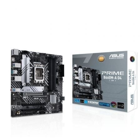 Placa Base Asus Prime B660M-A D4-CSM Socket 1700 DDR4 PCIe 4.0 Micro ATX