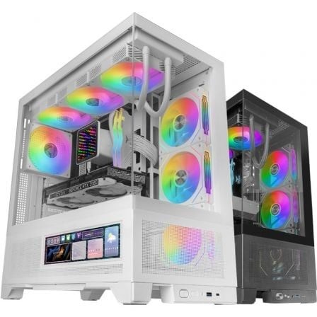 Caja Gaming Semitorre Mars Gaming MC-LCDX Blanca