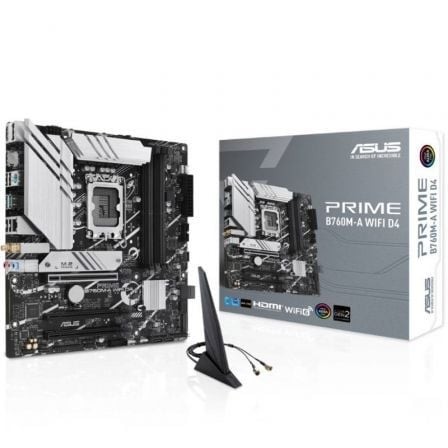 Placa Base Asus Prime B760M-A WIFI D4 Socket 1700 DDR4 PCIe 4.0 Micro ATX