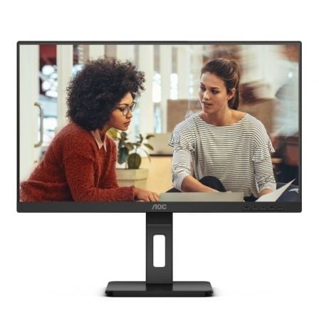 Monitor AOC 24E3QAF 23.8", Full HD, Multimedia, Regulable en altura, Negro
