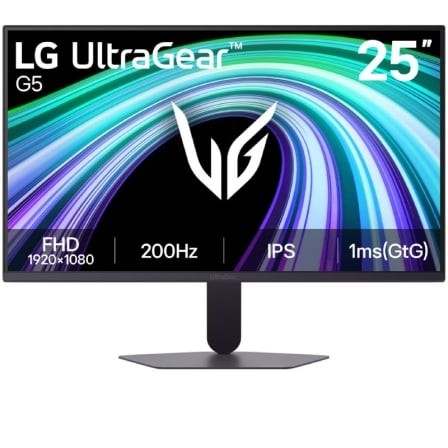 Monitor Gaming LG UltraGear G5 25G523B-B 25", Full HD, 1ms, 200Hz, IPS, Negro