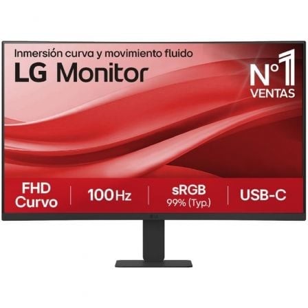 Monitor Curvo LG 27U421A-B 27", Full HD, Negro