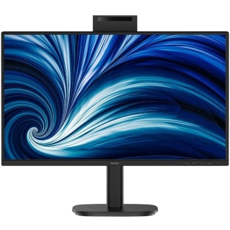 Monitor Profesional Philips 24B2N3200JH 23.8", Full HD, Webcam, Multimedia, Regulable en altura, Negro