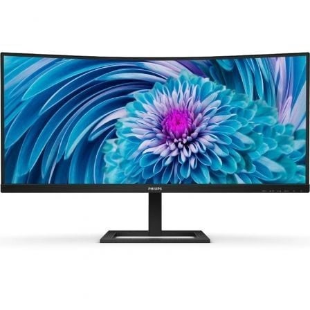 Monitor Profesional Ultrapanorámico Curvo Philips 346E2CUAE 34", UWQHD, Multimedia, Regulable en altura, Negro