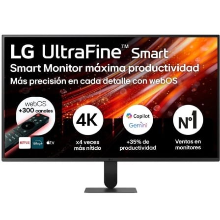 Smart Monitor LG Ultrafine 32U701SB-B 31.5", 4K, Multimedia, Smart TV, Negro
