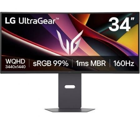 Monitor Gaming Ultrapanorámico Curvo LG UltraGear 34G600A-B 34", UWQHD, Multimedia, 5ms, 160Hz, VA, Regulable en Altura, Negro