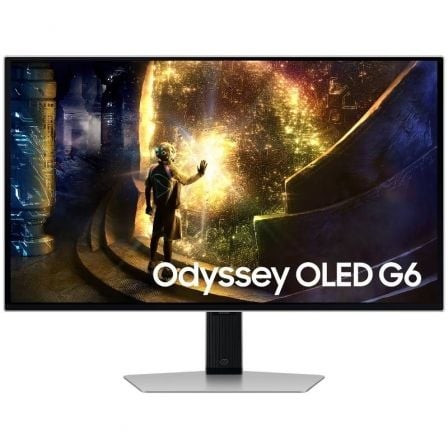 Smart Monitor Gaming Samsung OLED Odyssey G6 S27DG610SU 27", QHD, 0.03ms, 240Hz, VA, Regulable en altura, Smart TV, Plata