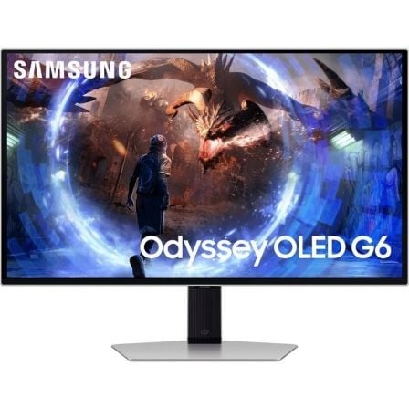 Monitor Gaming Samsung G6 Odyssey OLED S27DG602SU 27", QHD, 0.03ms, 360Hz, Regulable en Altura, Plata