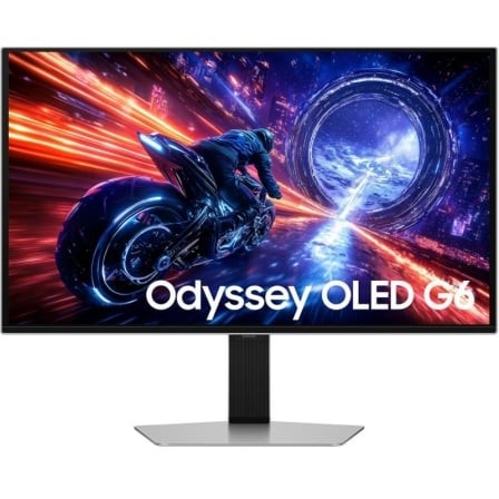 Monitor Gaming Samsung Odyssey OLED G6 G60SF S27FG604SU 27", QHD, 0.03ms, 500Hz, QD-OLED, Regulable en altura, Plata