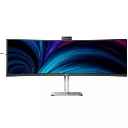 Monitor Profesional Ultraparonámico Curvo Philips 49B2U5900CH 48.8", Dual QHD, Webcam, Multimedia, Regulable en altura, Plata y 