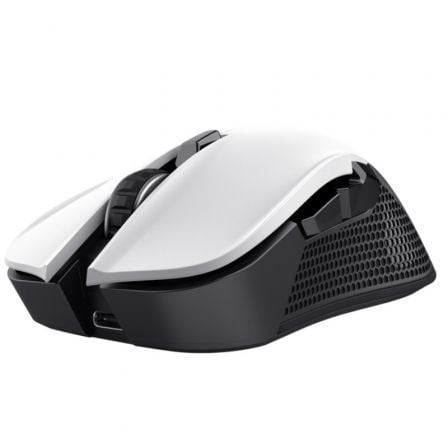 Ratón Gaming Inalámbrico Trust Gaming GXT 923W YBAR, Batería recargable, Hasta 7200 DPI, Blanco