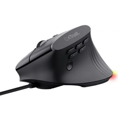 Ratón Vertical Gaming Inalámbrico Trust Gaming GXT 145 Rexxa 26024, Hasta 12800 DPI
