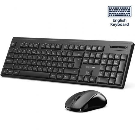 Teclado y Ratón Inalámbricos Vention Combo KTZB0-EN, Inglés