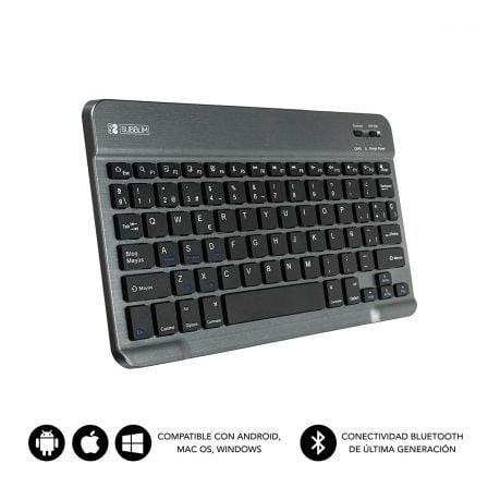 Teclado Compacto Inalámbrico Subblim Smart, Gris