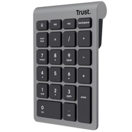 Teclado Numérico Inalámbrico Trust Xalas Wireless, Plata