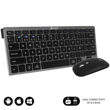 Teclado y Ratón Inalámbrico Subblim OCO020 Combo Multidispositivo Compacto, Gris