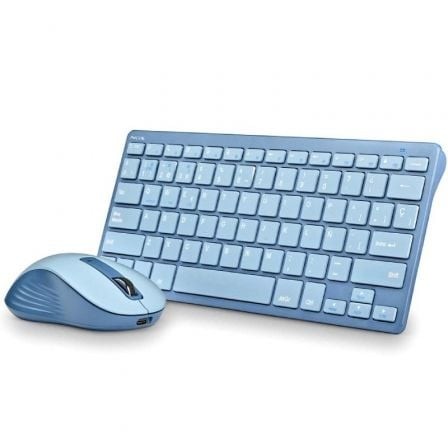 Teclado y Ratón Inalámbricos NGS Fantasy Kit Blue, Azul