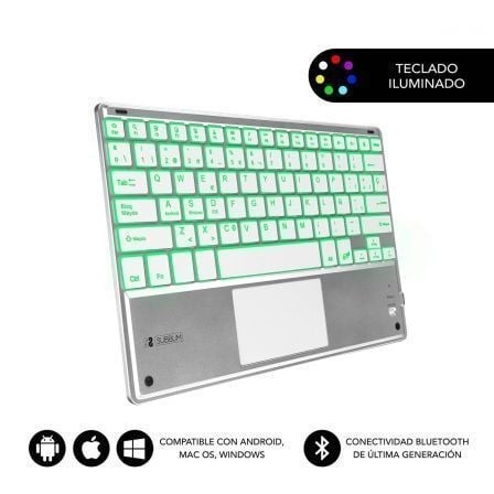 Teclado Compacto Inalámbrico Subblim SMBT50, Plata