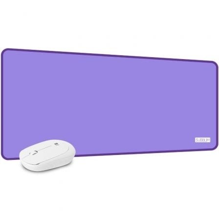 Set Ratón Inalámbrico y Alfombrilla Subblim Harmony Purple, Hasta 1200 DPI