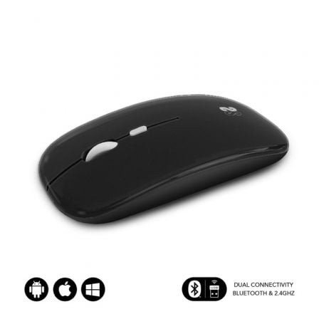 Ratón Inalámbrico Subblim Dual Flat, Batería recargable, Hasta 1600 DPI
