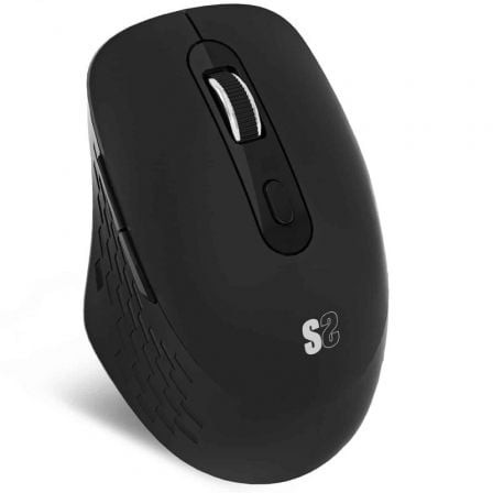 Ratón Ergonómico Inalámbrico Subblim Curve Ergo Dual Battery, Batería recargable, Hasta 1600 DPI, Negro