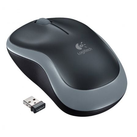 Ratón Inalámbrico Logitech M185, Hasta 1000 DPI, Gris