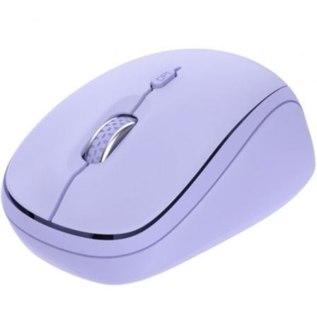 Ratón Mini Inalámbrico Trust Yvi+ Multidispositivo, Hasta 1600 DPI, Púrpura