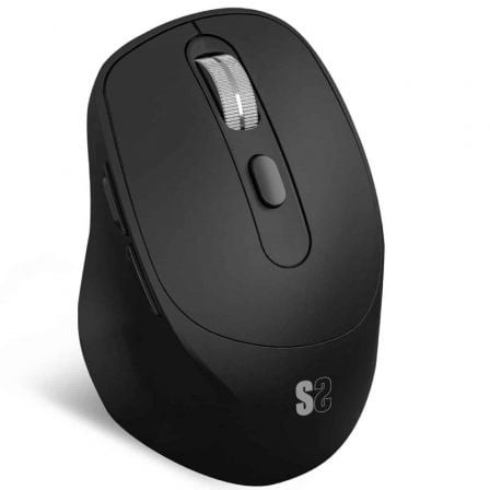 Ratón Ergonómico Inalámbrico Subblim Comfort Ergo Dual Battery, Batería recargable, Hasta 2400 DPI, Negro