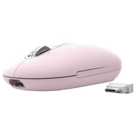 Ratón Inalámbrico Trust Seron 26206, Batería recargable, Hasta 3200 DPI, Rosa