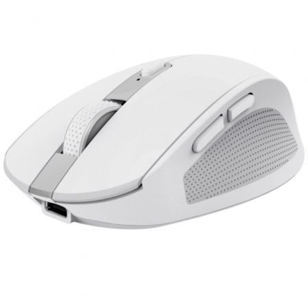 Ratón Inalámbrico Trust Ozaa Compact Wireless, Batería recargable, Hasta 3200 DPI, Blanco
