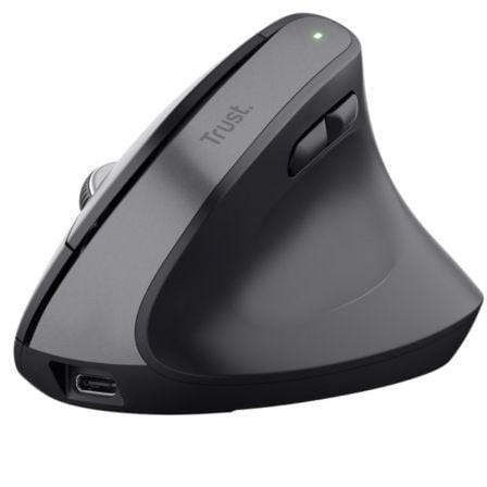 Ratón Vertical Inalámbrico Trust Bayo+, Batería Recargable, Hasta 2400 DPI