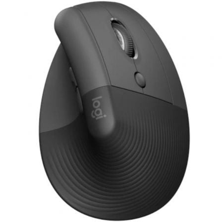 Ratón Vertical Inalámbrico Logitech Lift Vertical Ergonomic Mouse Business, Hasta 4000 DPI, Grafito