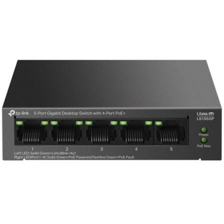 Switch TP-Link LS105GP 5 puertos, RJ-45 10/100/1000 PoE+