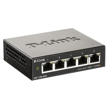Switch D-Link DGS-1100-05V2 5 puertos, RJ-45 10/100/1000