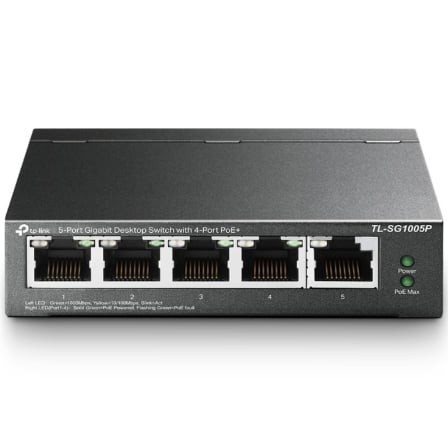 Switch TP-Link TL-SG1005P 5 puertos, RJ-45 10/100/1000 PoE