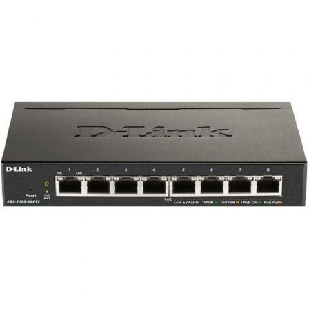 Switch D-Link DGS-1100-08PV2 8 puertos, RJ-45 10/100/1000 PoE
