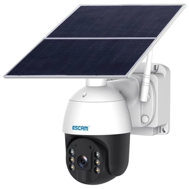 Cámara de vigilancia Escam QF724 Blanco 4G Solar
