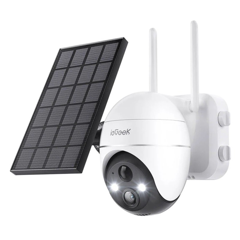 Cámara de vigilancia ieGeek ZS-GX4S Blanco 2K WiFi Solar IP65