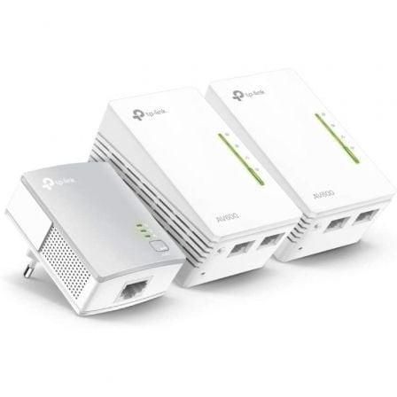Adaptador PLC TP-Link TL-WPA4220T KIT 500 Mbps, alcance 300 m, pack de 3