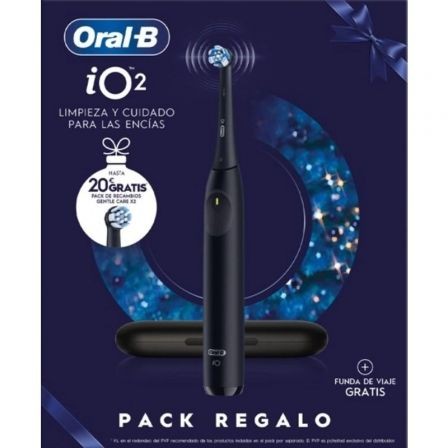 Cepillo de dientes eléctrico Braun Oral-B iO 2, Incluye 2 Recambios, negro