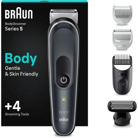 Cortapelos Braun BodyGroomer Series 5 BG5360, con batería, 4 Accesorios