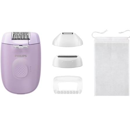 Depiladora Philips Epilator Series 4000 BRE257, con batería, 4 Accesorios