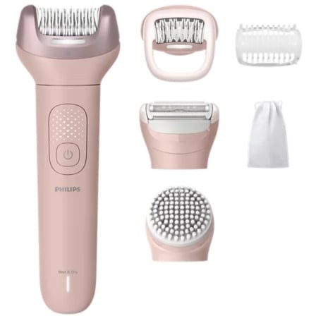 Depiladora Philips Epilator Series 9000 BRE718, con batería, 6 Accesorios