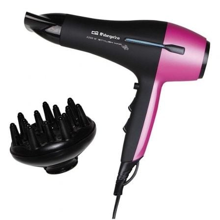 Secador Orbegozo SE 2320, 2200W, negro y lila